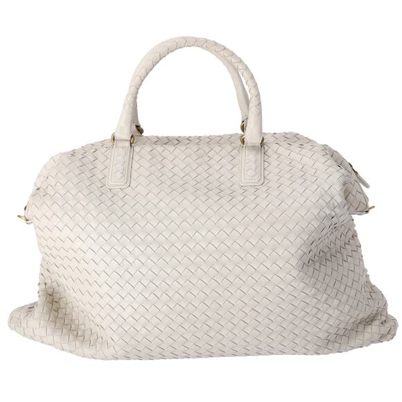 BOTTEGA VENETA Intrecciato Slouchy Large Handbag 193785 Cream Leather - Picture 1 of 8